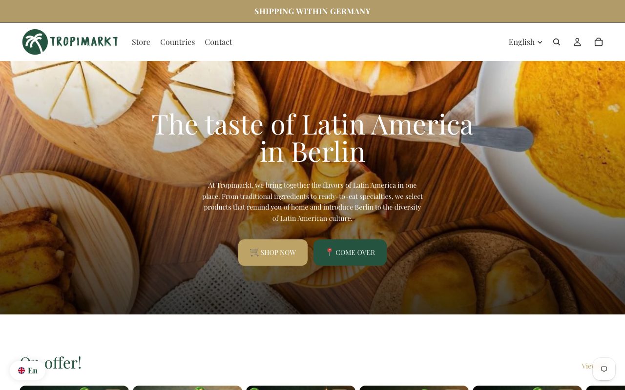 Tropimarkt website